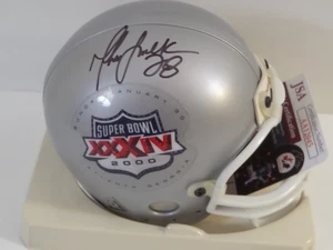 Marshall Faulk Signed Super Bowl XXXIV mini helmet, JSA - Picture 1 of 1