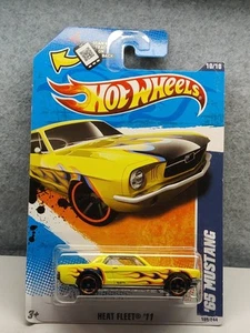 Hot Wheels Heat Fleet '11 - '65 Yellow Mustang Diecast Car 10/10 - Hood Opens! - Picture 1 of 9