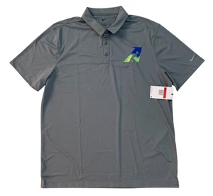 NEW NIKE Golf Men size L Gray Patterned Polo Shirt Short Sleeve - Picture 1 of 10