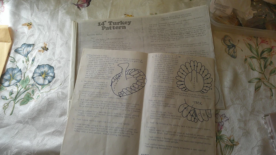 Vintage 1978 Yours Truly Turkey Pattern 14” - Image 1 of 3