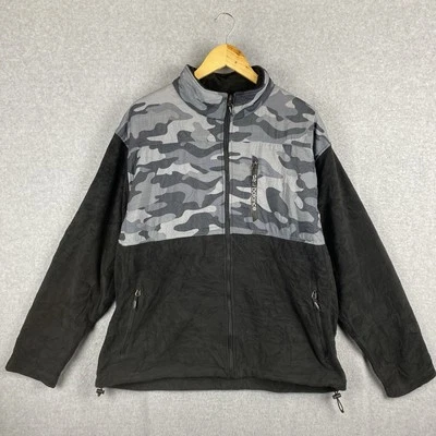 Chaqueta New Balance Fleece Jumper Para Hombre XL Negra Camuflaje Cremallera Completa Cálida Foto 1 de 4