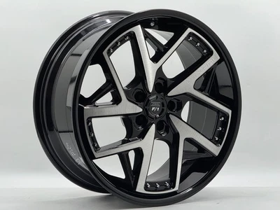 Ruedas Lexani de 20" estilo DEVOE 4 piezas negro brillante y acabado cepillado 5X114,3 ET 35 Foto 1 de 3