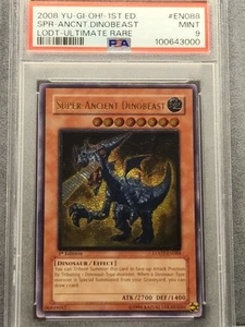 PSA 9 2008 YUGIOH LODT-EN088 SUPER-ANCIENT DINOBEAST 1ST ULTIMATE RARE MINT - Picture 1 of 16