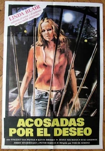 LINDA BLAIR HELL NIGHT 1SH Movie PLAKAT ARGENTINIEN 1981 Acosadas Por El Deseo - Bild 1 von 5