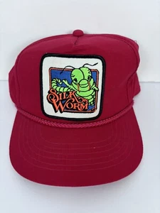 SILKWORM Werbung Inc Mütze Seil Mütze bestickt Patch 1980er rot Murphysboro IL - Bild 1 von 5