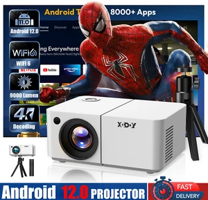 4K Beamer Full HD 1080P LED Projektor Heimkino WiFi 5G HDMI Android TV 12.0 USB - Bild 1 von 15
