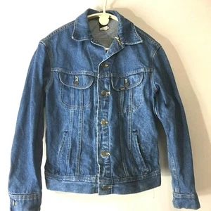 Chaqueta de camionero de jean azul Lee Riders 38 reg 4 bolsillos vintage 153438 - Imagen 1 de 11