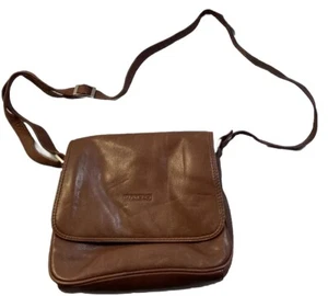 Rialto Italian Leather Handbag Crossbody Purse Excellent Condition Brown - Picture 1 of 7