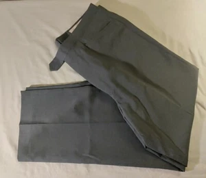 Men's Sansabelt Medium Solid Gray Polyester Slack Pants 38x29 Vintage RARE MINT - Picture 1 of 7