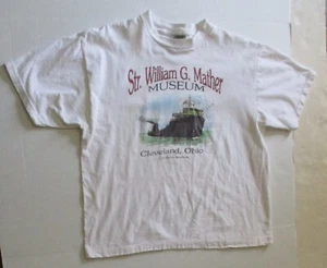 Maglietta vintage Steamer William G Mather Museum Cleveland Ohio XL 46-48 Oneita - Foto 1 di 9