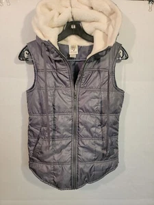 SELF ESTEEM Faux-Fur-Trimmed Hoodie, Vest Size Small - Picture 1 of 4