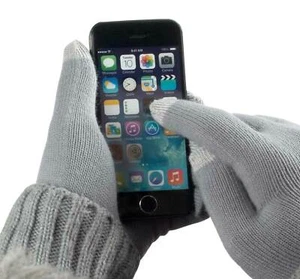 Touch Screen Handschuhe Grau für i-onik Touch 7 Size M-L - Bild 1 von 3