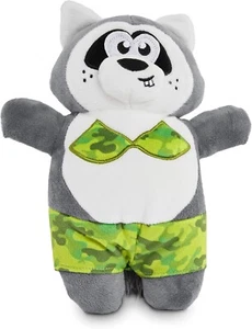 Leaps & Bounds quietschendes Hundespielzeug Camouflage Bikini Waschbär sanfte Haltbarkeit Plüsch 10 Zoll - Bild 1 von 3