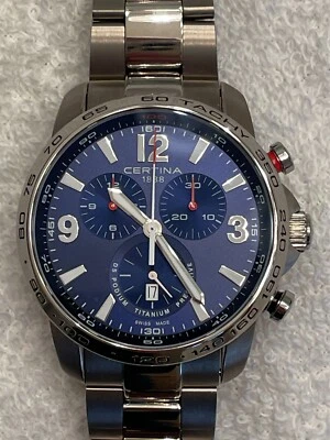 Certina DS Podium Blue Chronograph Titanium Watch Reference C001.647.44.047.00 - Image 1 of 4