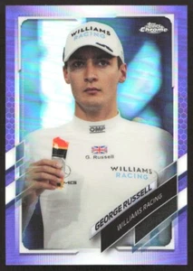 GEORGE RUSSELL 2021 TOPPS CHROME FORMULA 1 PURPLE REFRACTOR #35 013/399 WILLIAMS - Picture 1 of 2