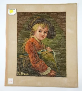 Tapiz de pared Lindhorst con punta de aguja retrato de un niño arte de aguja - Imagen 1 de 4