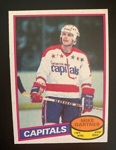 1980-81 O-Pee-Chee Mike Gartner Rookie # 195 - Washington Capitals Mint