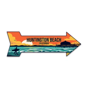 Arrow Shape Plus Huntington Beach, California 12x4" Wall or Door Sign - Picture 1 of 6