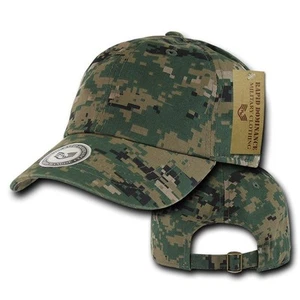 Woodland Digital Camouflage Camo Army Washed Cotton Polo Baseball Ball Cap Hat - Picture 1 of 1