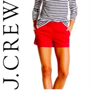 J.Crew Pull On Linen Blend Shorts Coral red/orange size small - Picture 1 of 8
