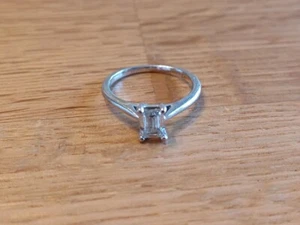 Ladies Diamond Engagement Ring Internally Flawless, Used, O1/2, 18ct White Gold - Picture 1 of 6