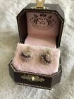 juicy couture pink heart shaped earrings in original box