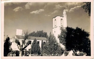 Tucson RPPC Prima Chiesa Metodista 1939 AZ - Foto 1 di 2