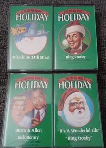 Golden Age Radio Holiday 4 Cassettes Bing Crosby Burns & Allen Jack Benny - Picture 1 of 4