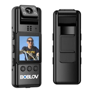 BOBLOV Small Body Worn Camera Mini Video Camera Night Vision HD 1080P Camcorder - Picture 1 of 10
