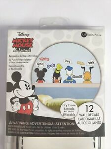 Disney Mickey & Friends Wall Decals w/ Dry Erase Thought Bubbles