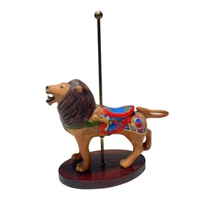1988 Franklin Mint Treasury of Carousel Art Lion Porcelain Figurine VTG Retired - Picture 1 of 6
