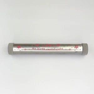 Little Angel Girls My Birth Certificate Holder Scroll Display Tube Pink (read) - Picture 1 of 11
