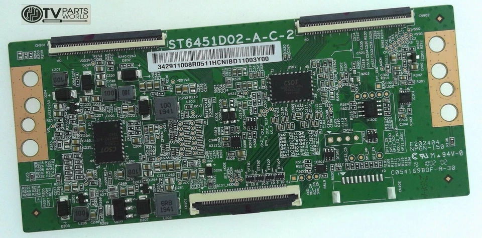 Hisense 65R6E1 TV Genuine Original OEM T-Con Board ST6451D02-A-C-2 - Image 1 of 1