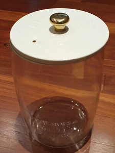 Edison Corning Vintage Glass Battery Jars (two), complete with Porcelain Lids. - Picture 1 of 7