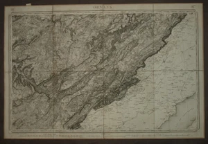 REGION D'ORNANS, PONTARLIER, LAC DE NEUCHATEL carte plan geographique 1852 - Imagen 1 de 7