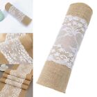 Romantic Natural Lace and Jute Table Runner for Outdoor Wedding and Festivals