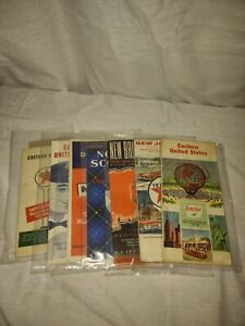 Vintage Road Maps Lot Of 7 Canada Detroit New Jersey Eastern United States 