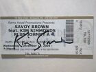 KIM SIMMONDS SAVOY BROWN SIGNED AUTOGRAPHED CONCERT TICKET WITH COA