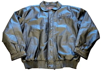 Men's JH Design Nascar Racing Leather Jacket Black Size 2XL - Image 1 of 4