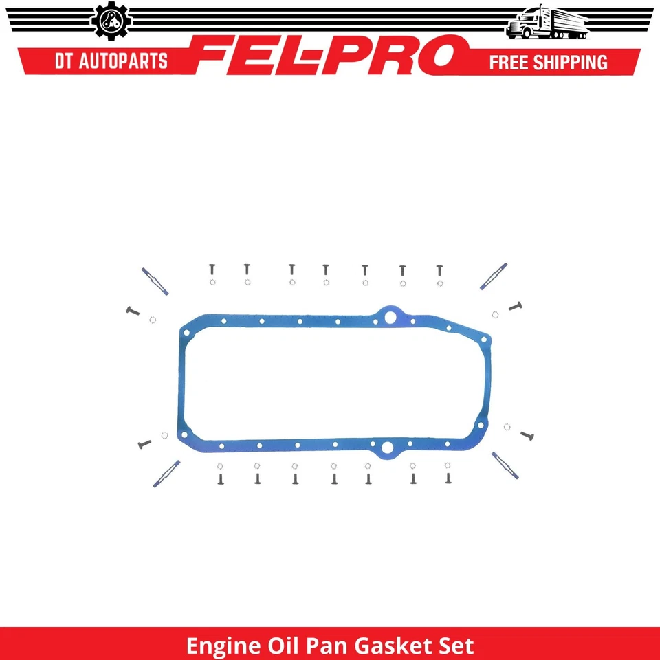 For 1975-1985 Chevrolet K20 Engine Oil Pan Gasket Set Fel-Pro 1976 1977 1978 - Image 1 of 1