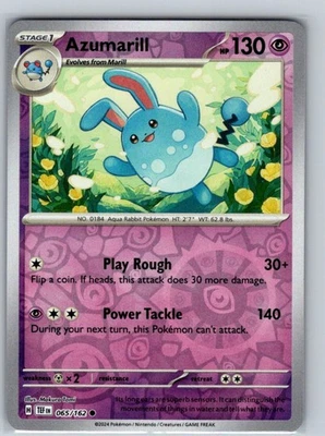 Azumarill 065/162 Reverse Holo Common SV05: Temporal Forces NM - Image 1 of 2