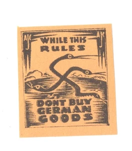 WW II AMERICAN JEWISH CONGRESS ANTI-NAZI POSTER STAMP - Picture 1 of 1