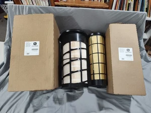 Genuine OEM John Deere Air Filter Elements AT332908 AT332909 Inner And Outer - Picture 1 of 12