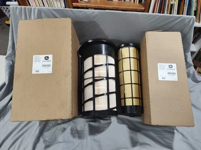 Genuine OEM John Deere Air Filter Elements AT332908 AT332909 Inner And Outer - Image 1 of 4