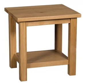 Small Side Table, Wooden Oak Lamp Table, Nightstand, Bedside/End Table, 1 Shelf - Picture 1 of 8