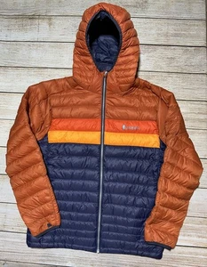 Cotopaxi Herren Daunenjacke mit Kapuze XL Pacific Stripes blau/orange *DEFEKT* - Bild 1 von 8