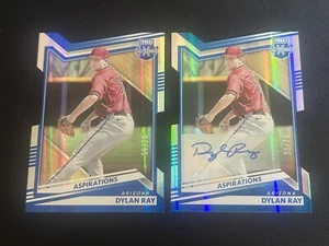 2022 Elite Extra Edition Dylan Ray BLUE ASPIRATIONS DIE CUT AUTO #20/70 + #68/70 - Picture 1 of 5