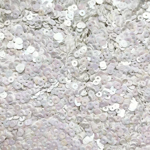 4mm Flat Sequins White Rainbow Iris Shiny Opaque Medium Hole - Picture 1 of 1
