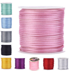 23m/roll Nylon Thread Rattail Satin Cord Chinese Knot Jewelry Craft String 2mm