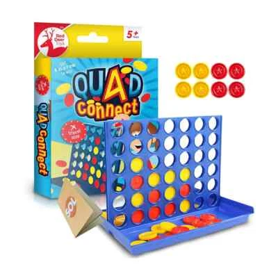 Connect 4 In A Row Four In A Line Board Game Family Fun Take On Trips Mini UK - Image 1 of 4